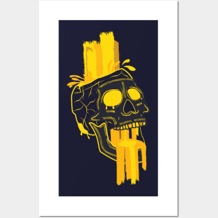 Gold Paint Skull Posters and Art